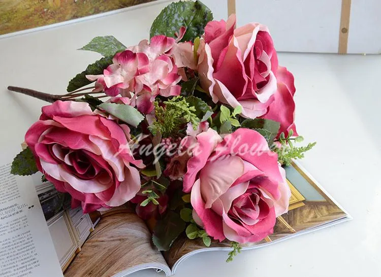 13 Heads Realist Peony Silk Rose Bouquet