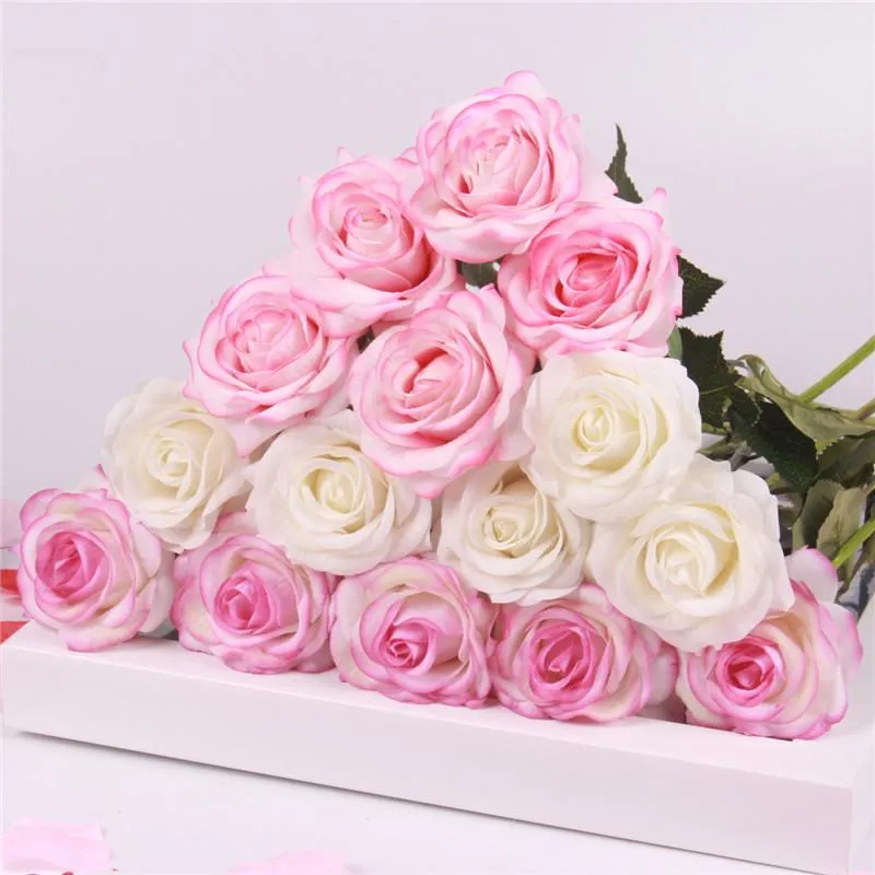 15pcs Realistic Artificial Rose Bouquet