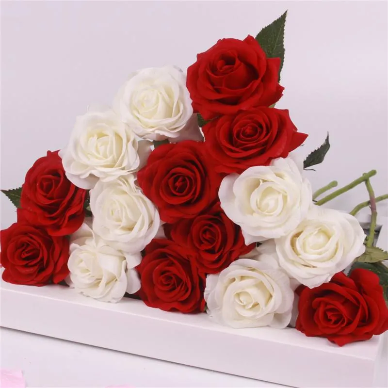 15pcs Realistic Artificial Rose Bouquet