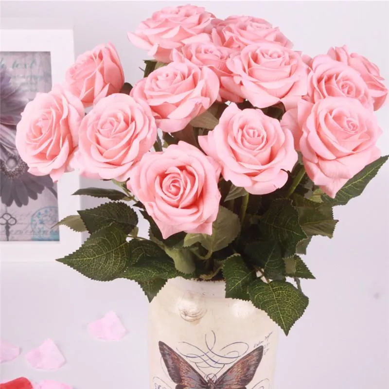 15pcs Realistic Artificial Rose Bouquet