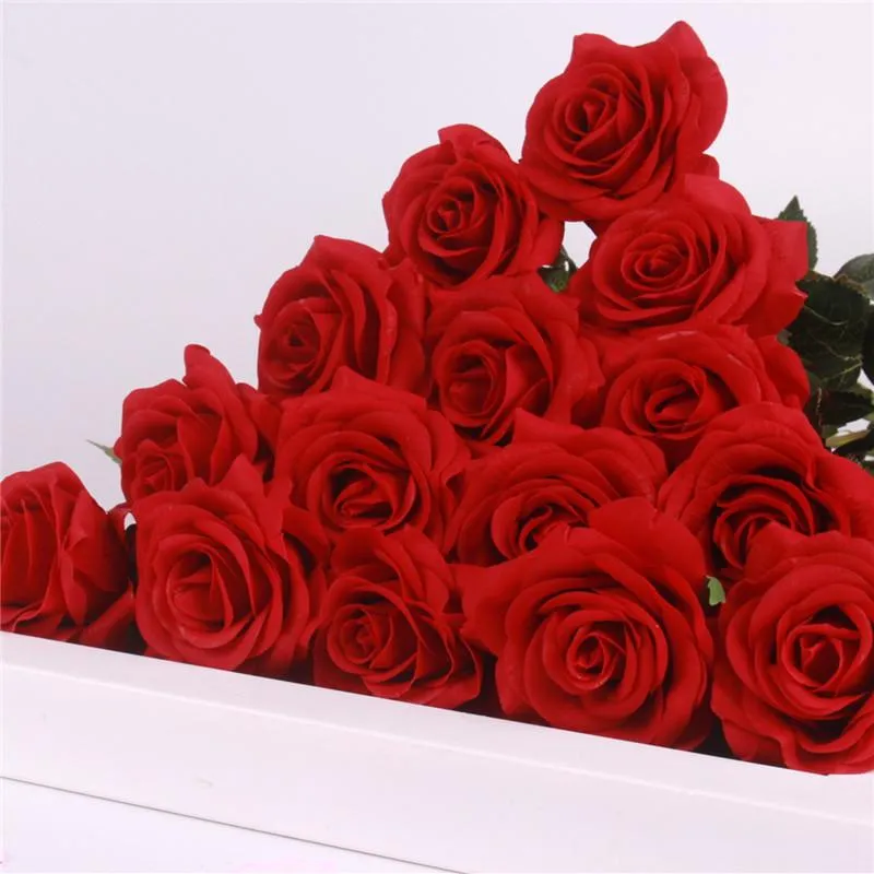 15pcs Realistic Artificial Rose Bouquet