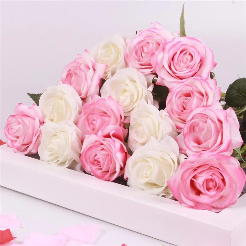 15pcs Realistic Artificial Rose Bouquet