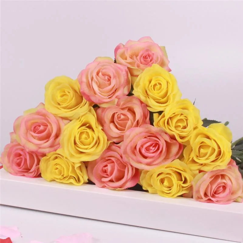 15pcs Realistic Artificial Rose Bouquet