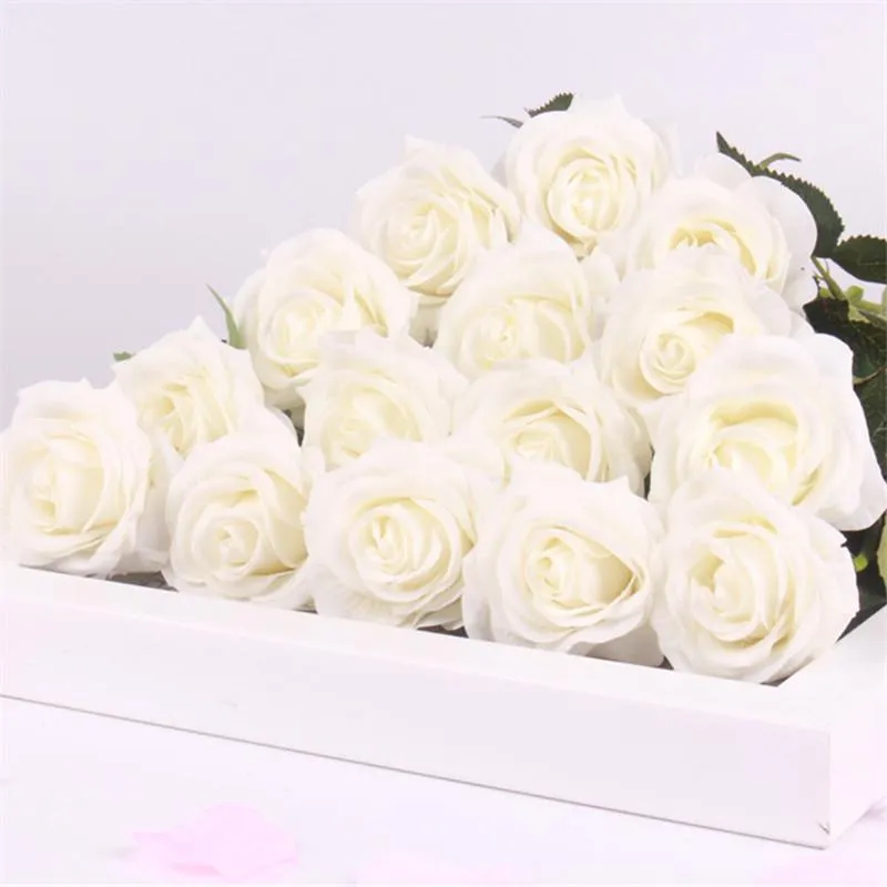 15pcs Realistic Artificial Rose Bouquet