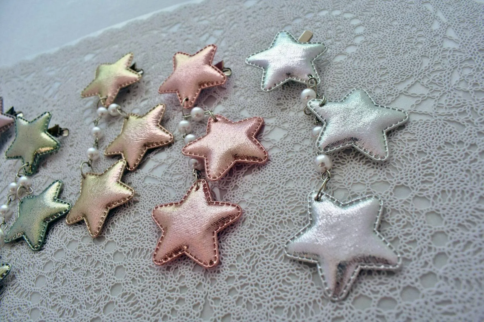 2-Way Metallic Star Clips (6 Colors)