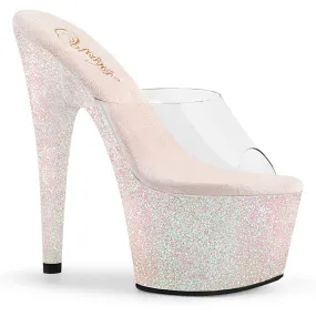 ADORE-701HMG Clear & Pink Peep Toe High Heel