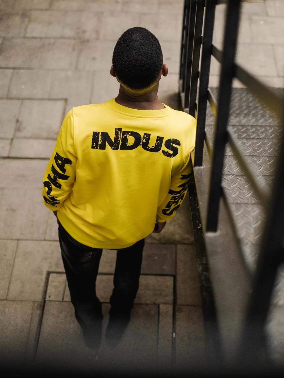 Alpha Industries Backprint Sweat  Yellow