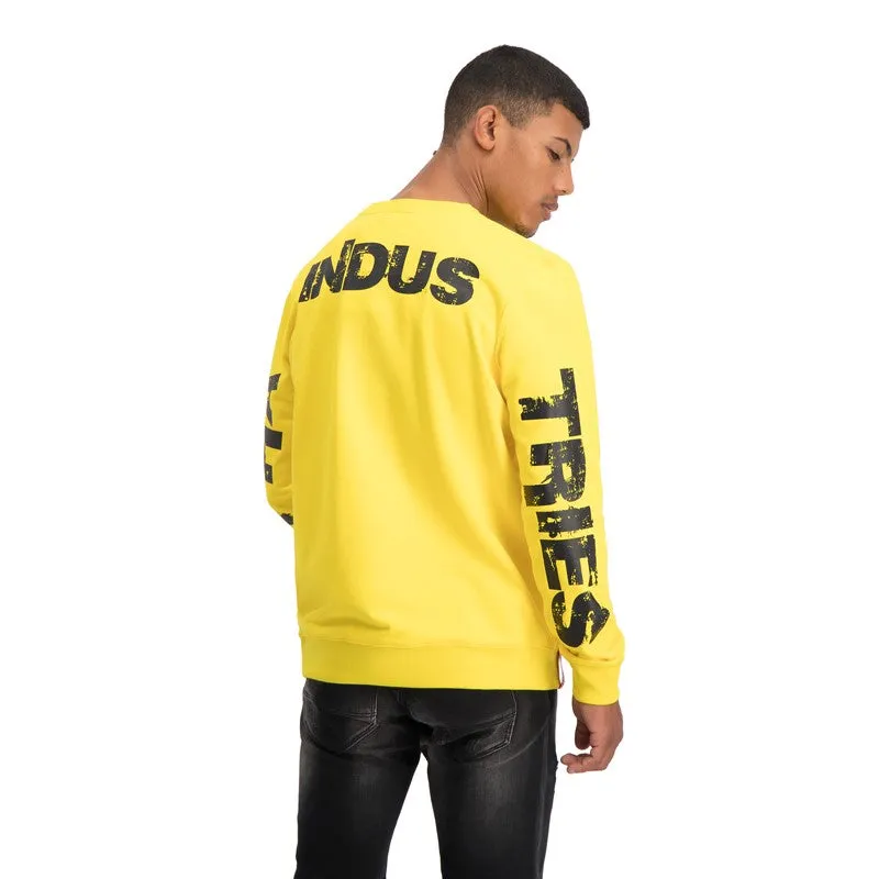 Alpha Industries Backprint Sweat  Yellow