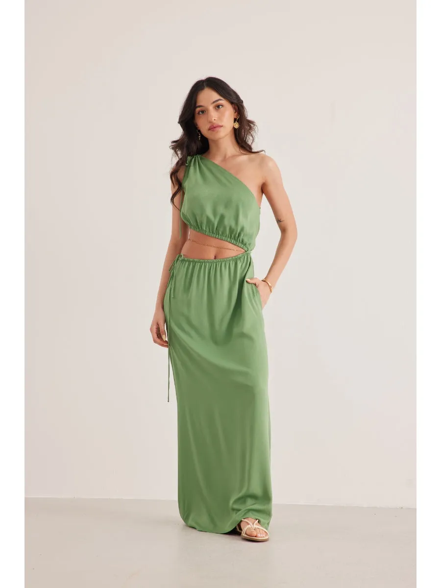 Always the Muse Green Long Dress