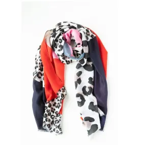 Antler - Leopard Scarf -  Red & Pink