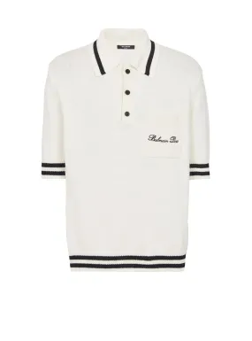 BALMAIN SIGNATURE WOOL POLO