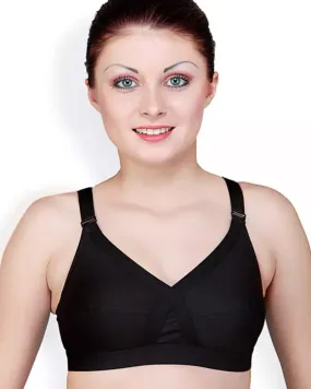 Basic Bra - Black - Cotton Bra - Non Padded Bra - Non Wired Bra