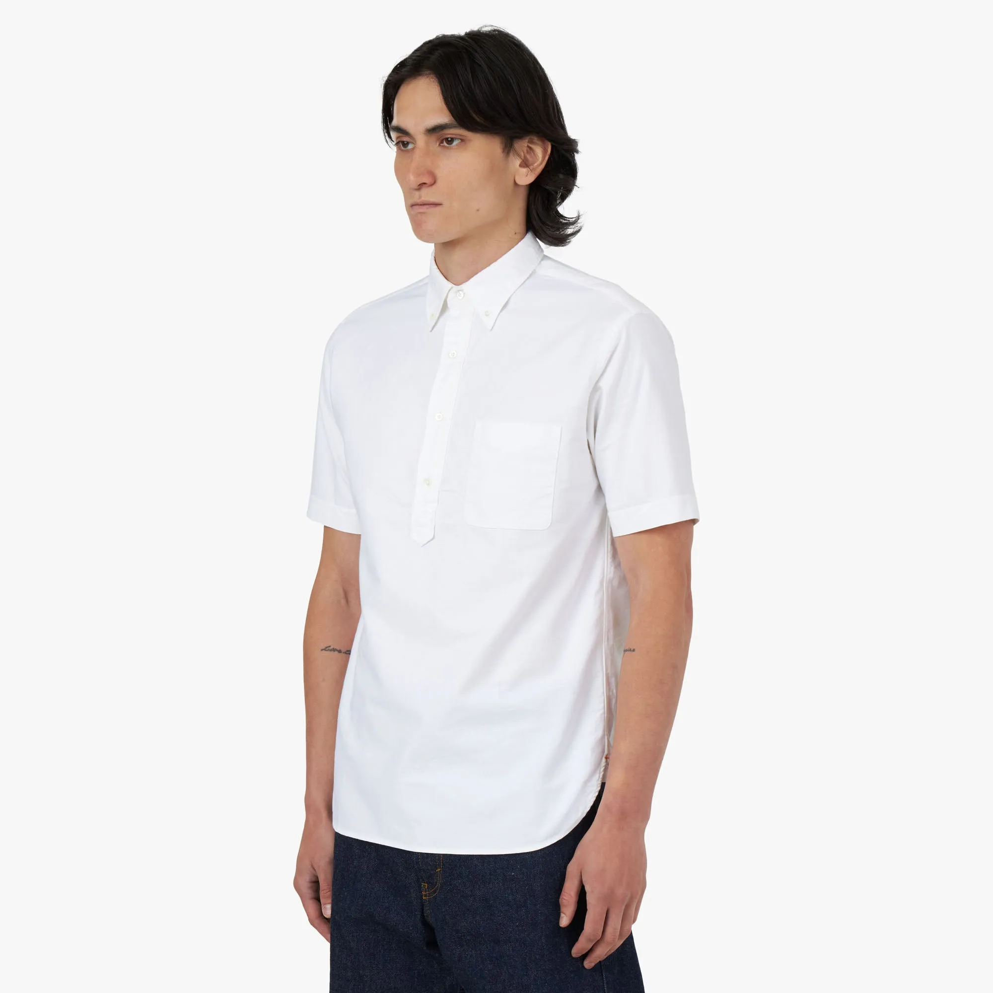 BEAMS PLUS B.D. Pullover Short Sleeve / Oxford White