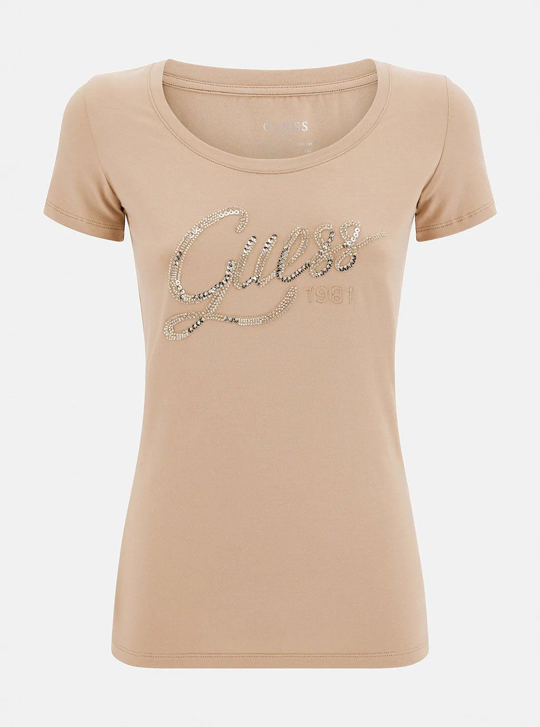 Beige Bryanna Logo T-Shirt