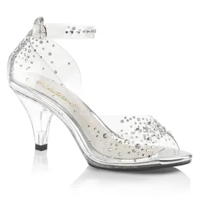 BELLE-330RS Clear Rhinestone Sandals