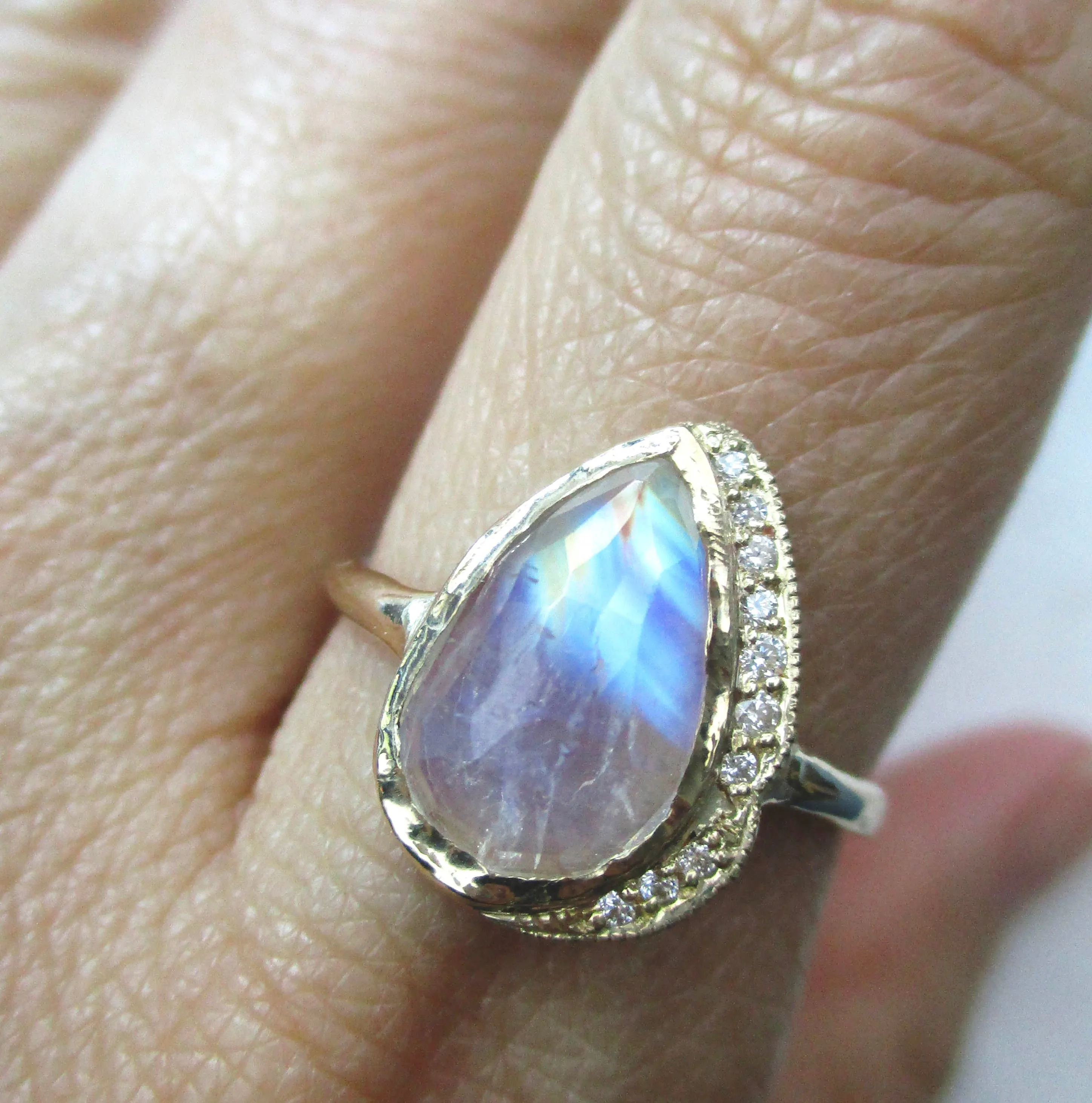 Big Raindrop Moonstone Ring