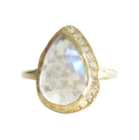 Big Raindrop Moonstone Ring