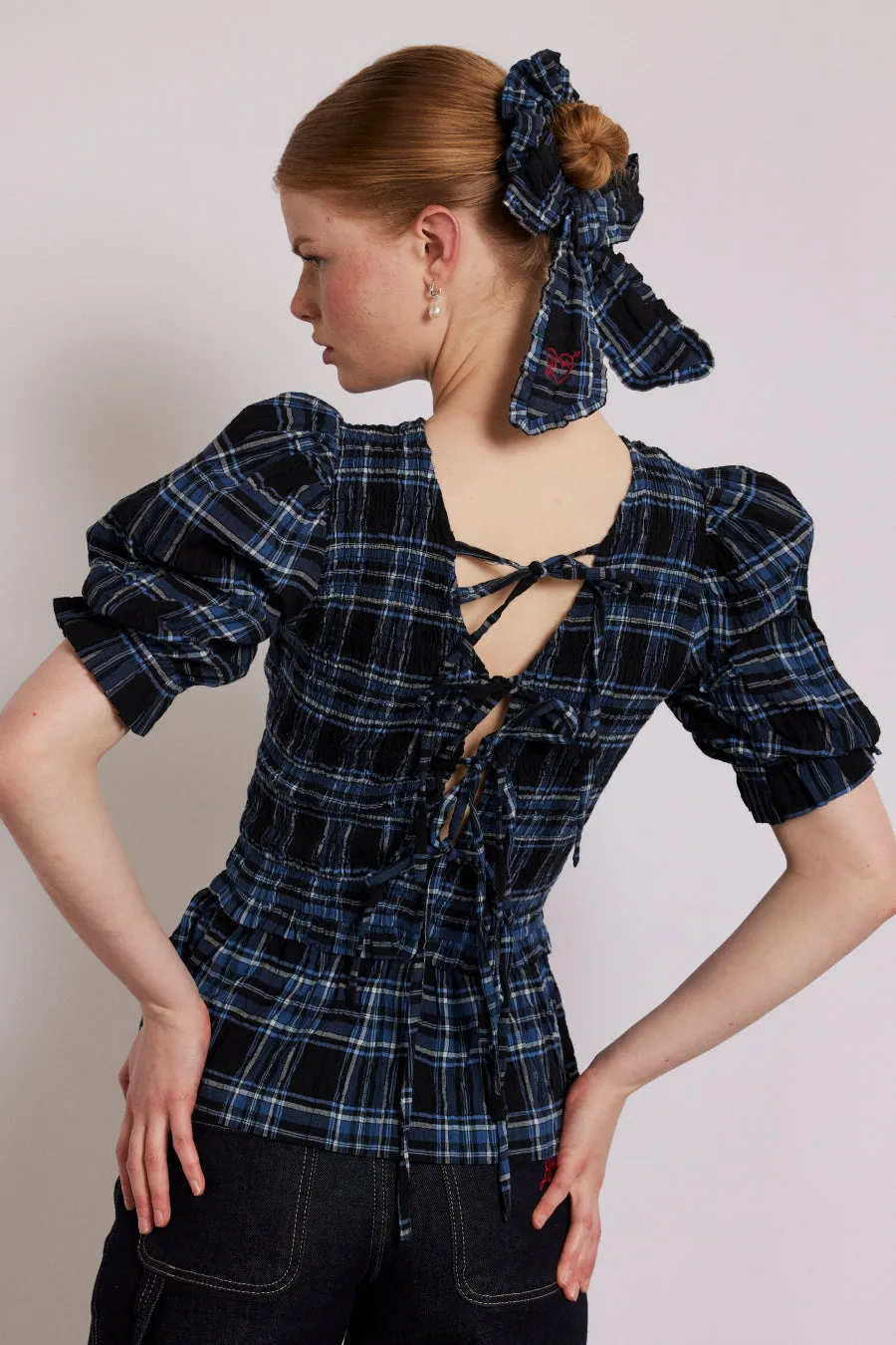 bluebelle blouse - navy check