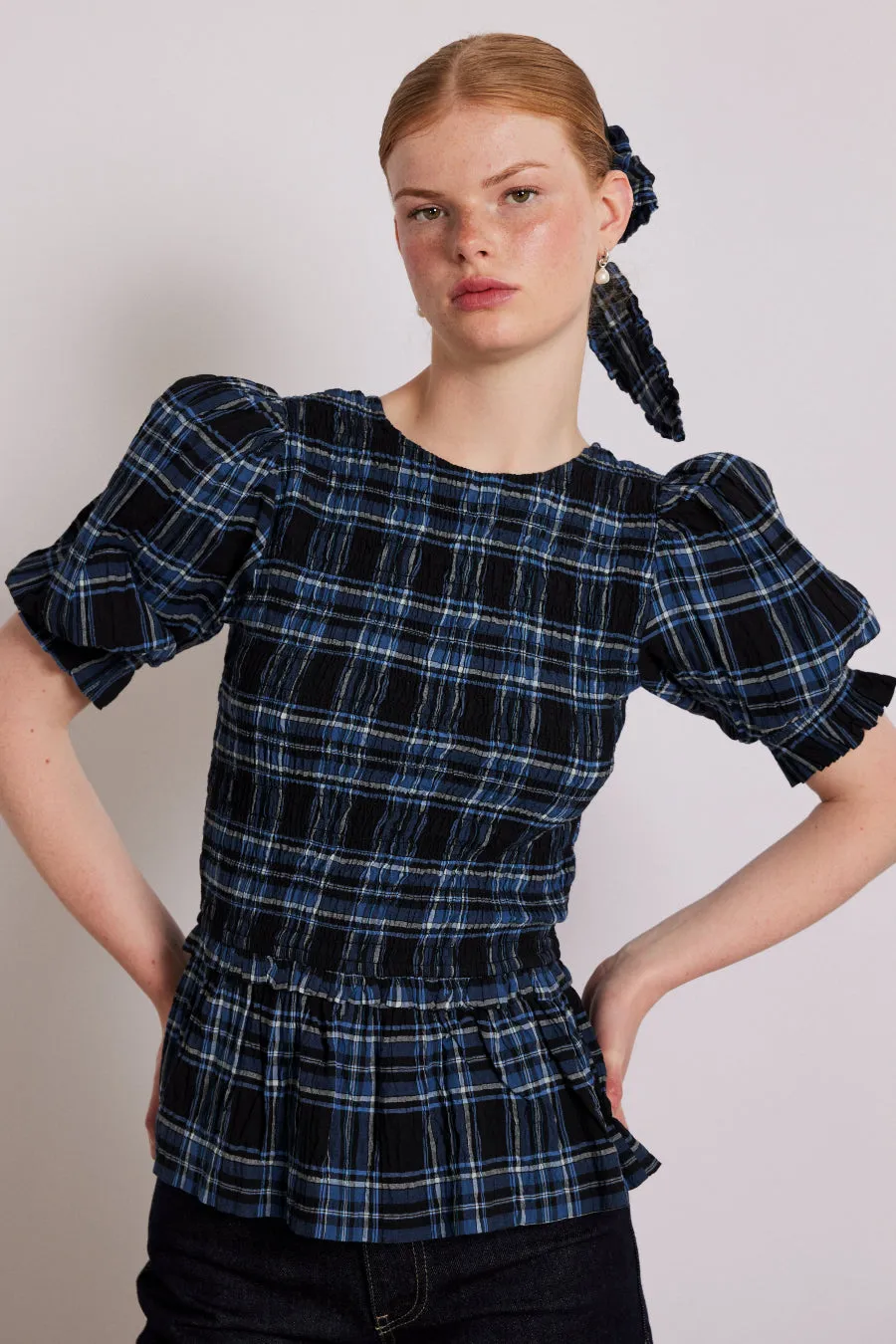 bluebelle blouse - navy check