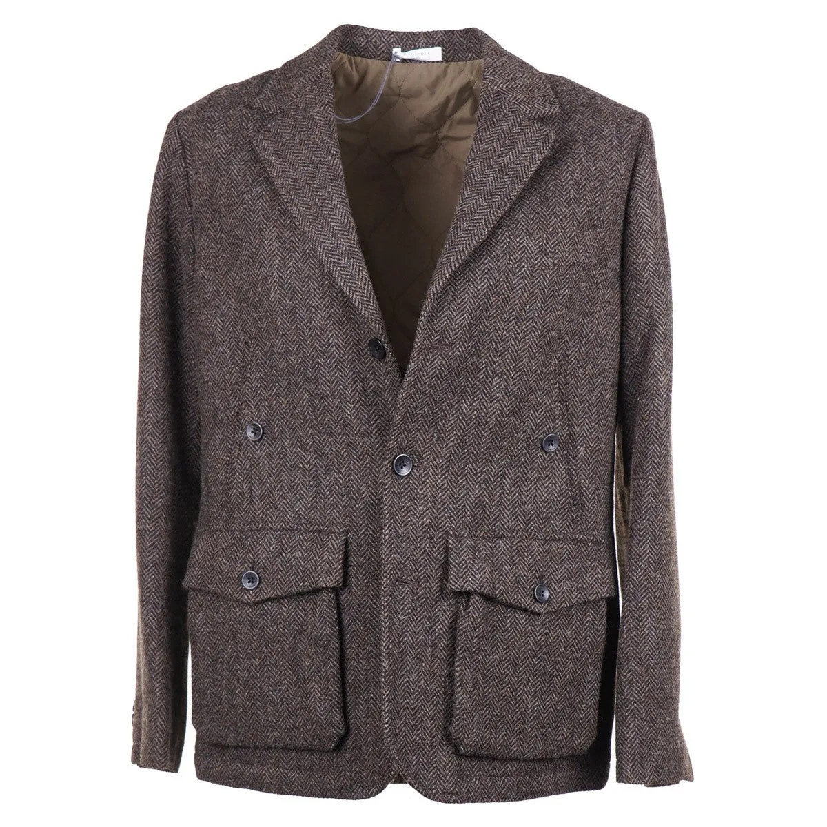 Boglioli Wool Outer Blazer with Quilted Lining