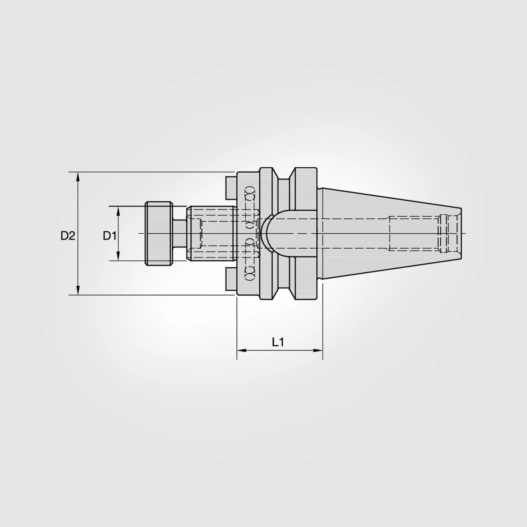 BT30 Steep Taper 1" Shell Mill Adapter (THROUGH COOLANT) 3648653