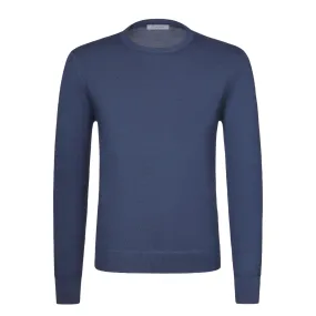 Cashmere and Silk Crew-Neck Sweater in  Royal Blue