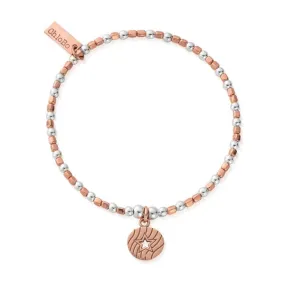 ChloBo Open Star Circle Rose Gold Bead Bracelet