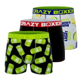 CRAZYBOXER Bud Light Lime Men's Boxer Briefs (Pack 3)