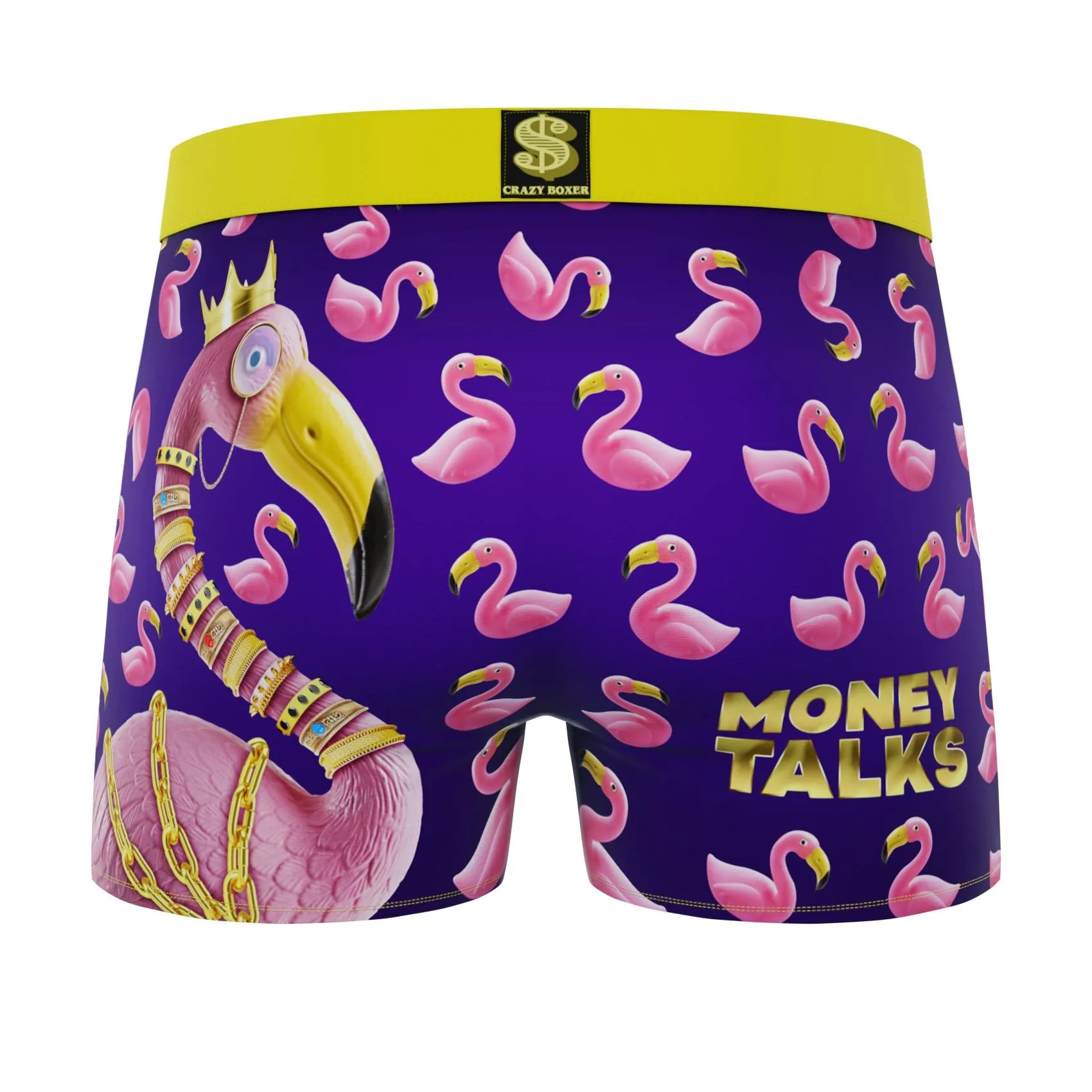 CRAZYBOXER Duck Flamingo Men's Boxer Briefs (2 pack)