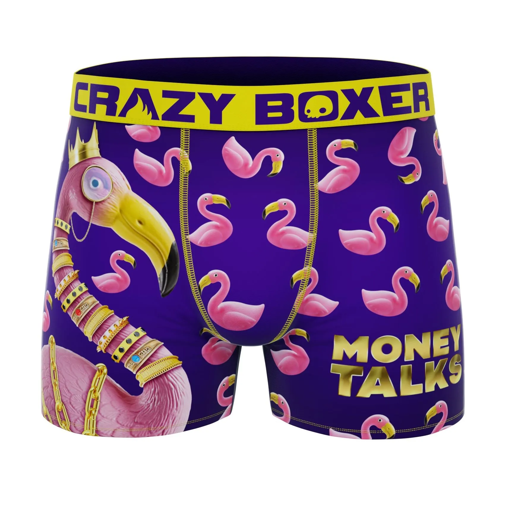 CRAZYBOXER Duck Flamingo Men's Boxer Briefs (2 pack)