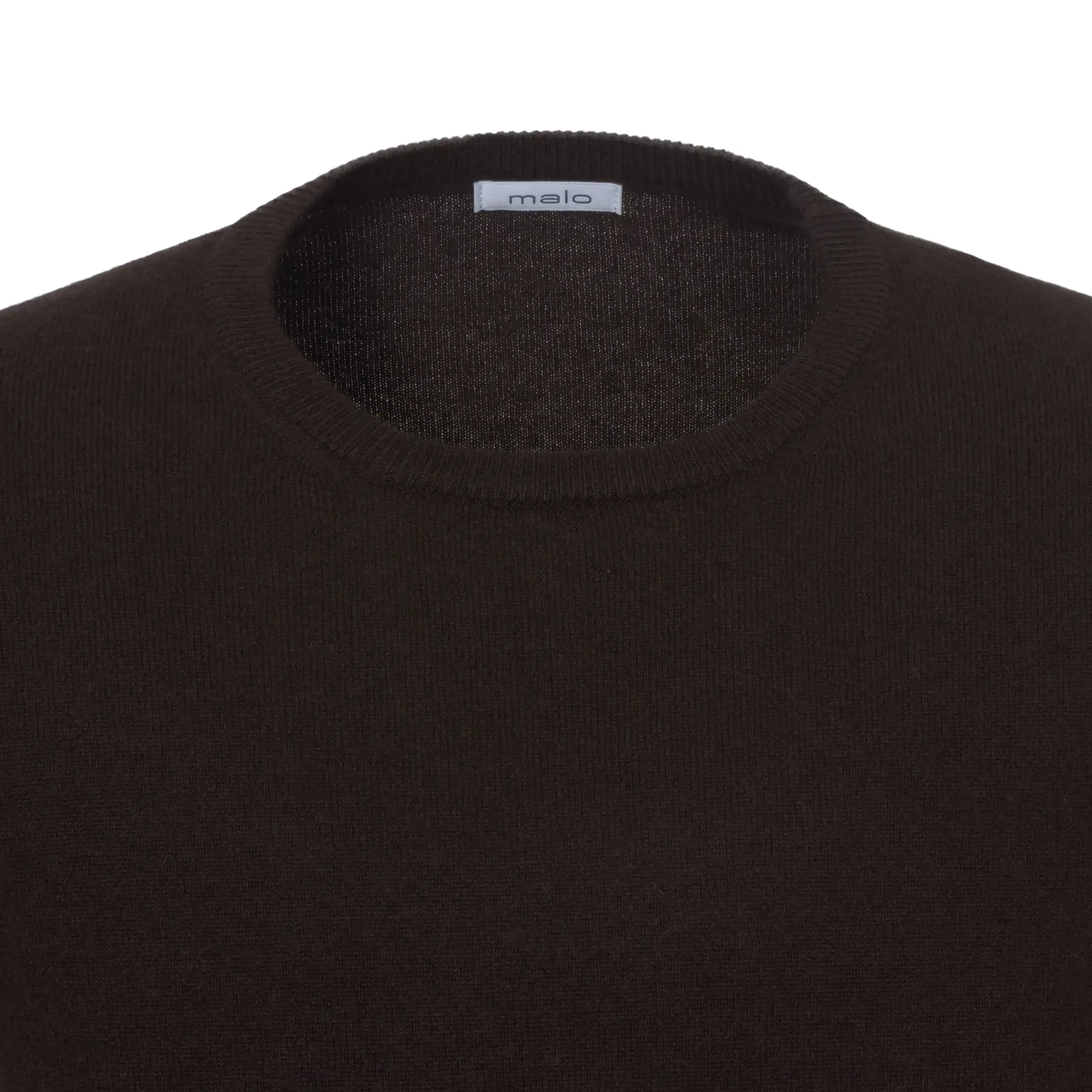 Crew-Neck Cashmere Sweater in Dark Brown