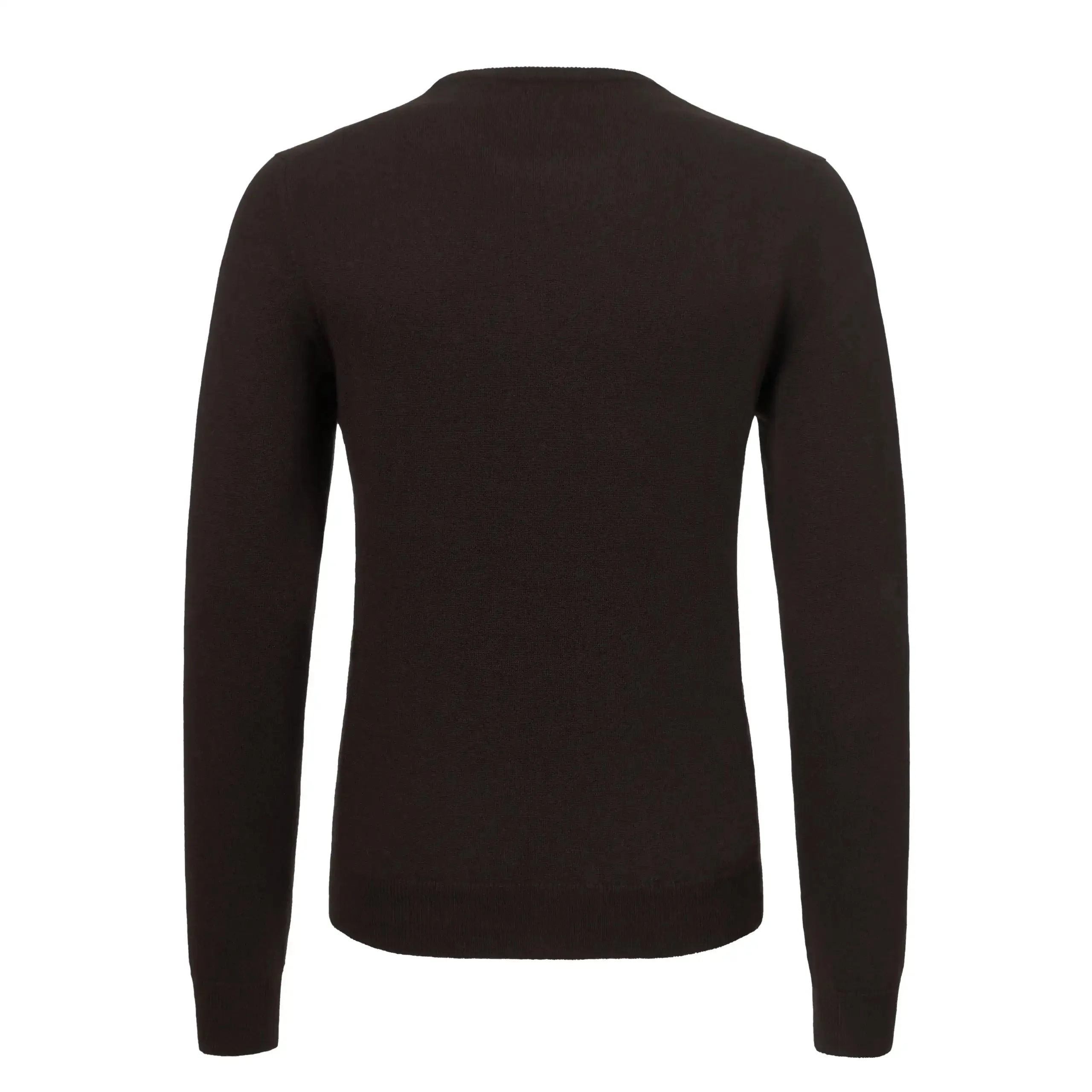 Crew-Neck Cashmere Sweater in Dark Brown