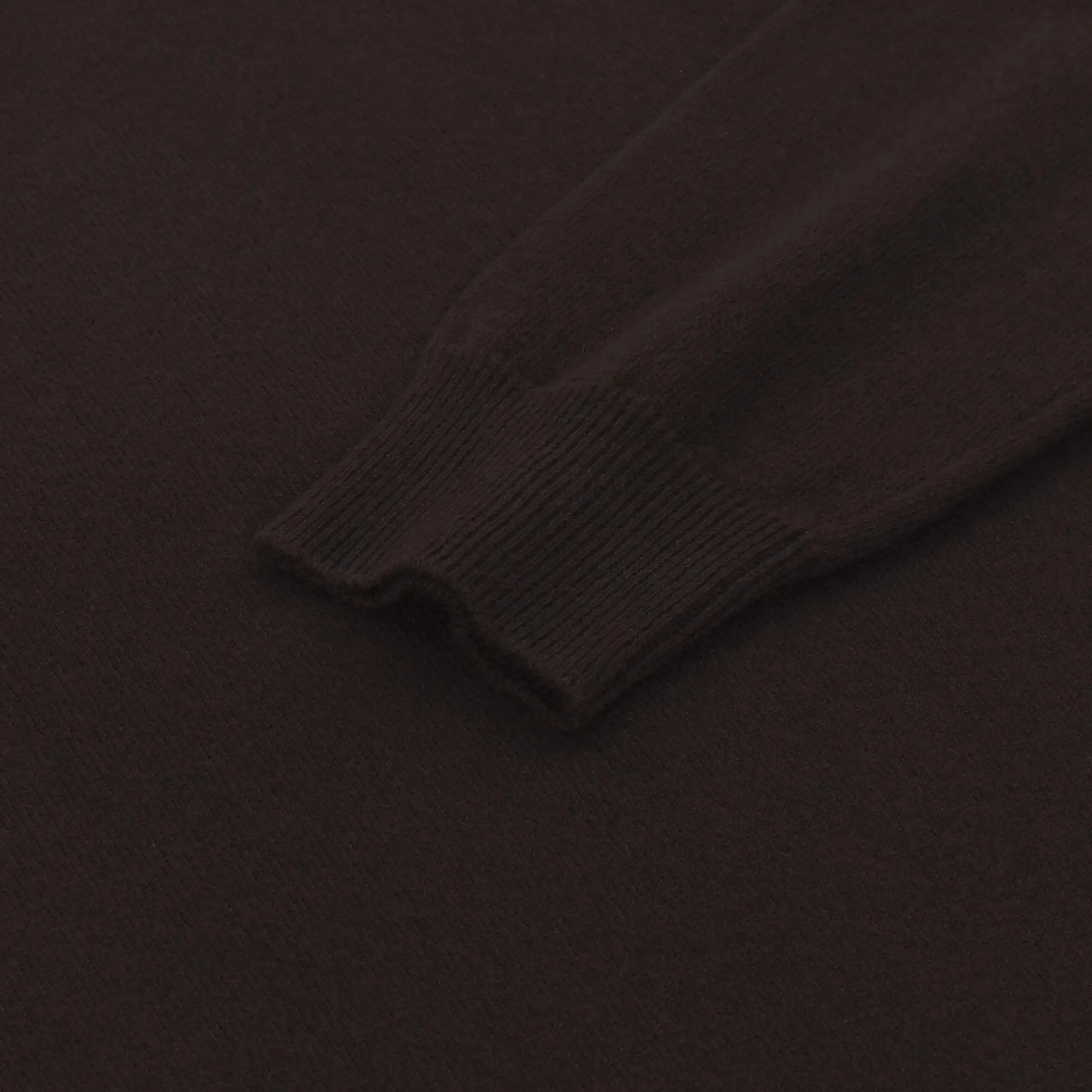 Crew-Neck Cashmere Sweater in Dark Brown