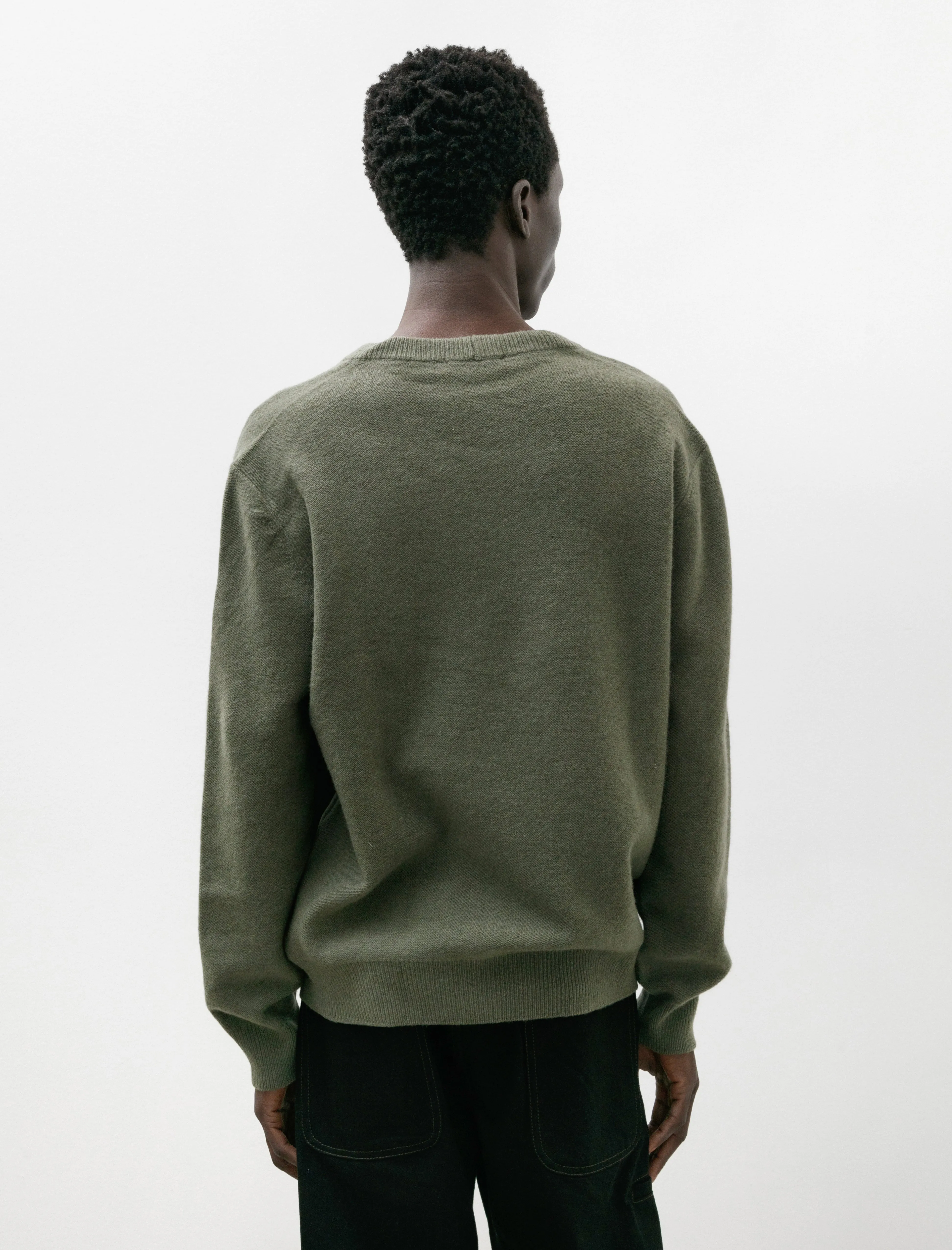 Crew Neck Jumper Light Moss