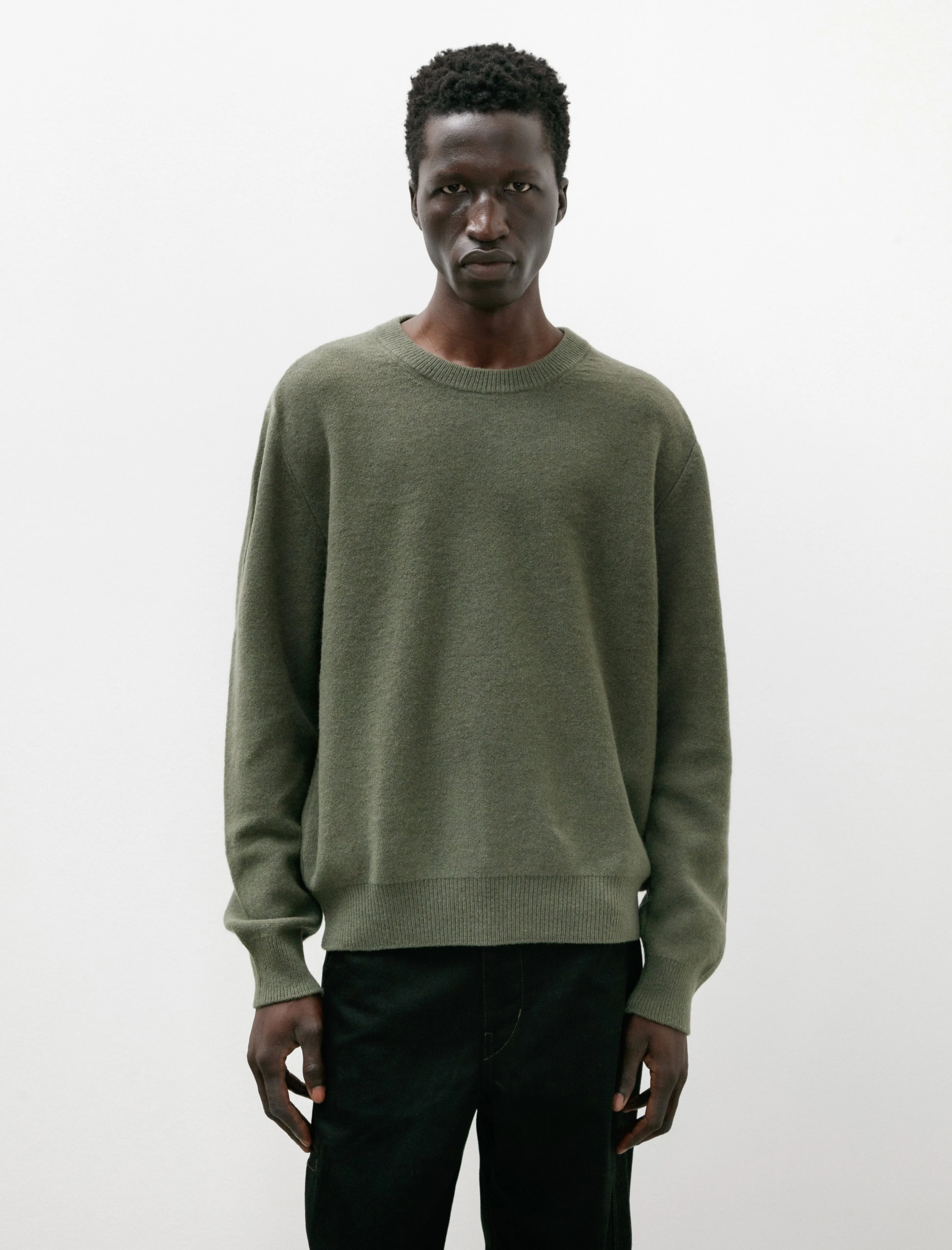 Crew Neck Jumper Light Moss