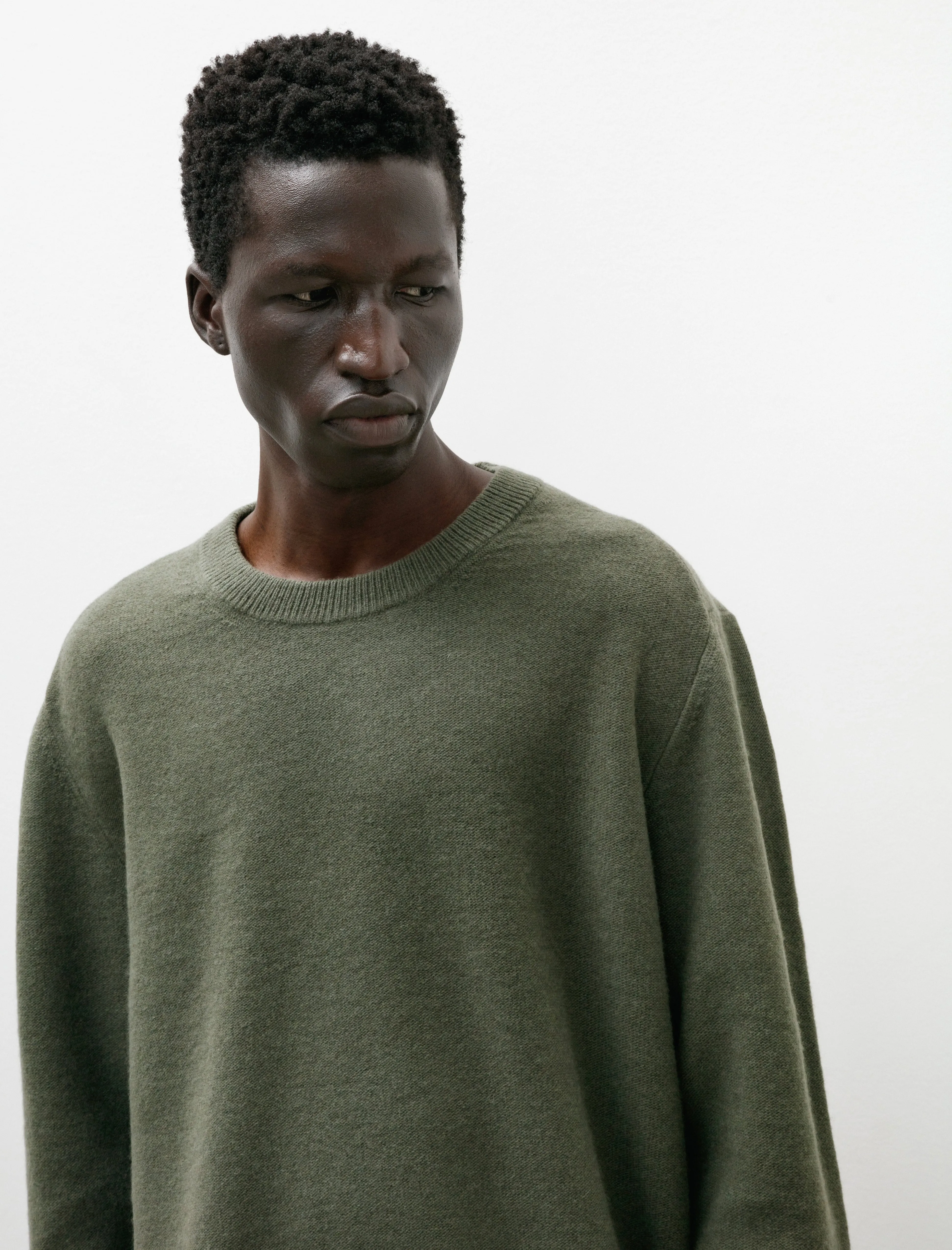 Crew Neck Jumper Light Moss