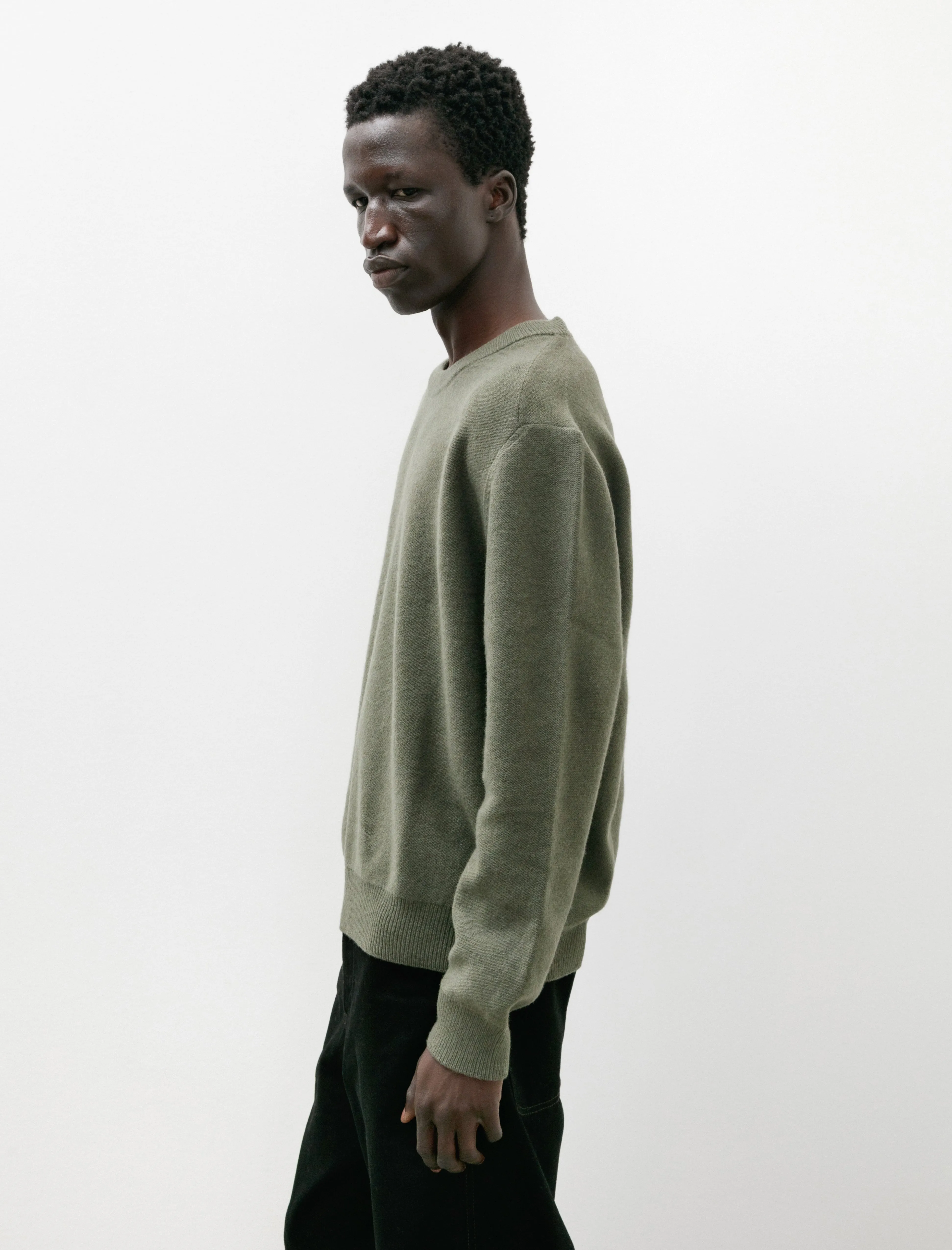 Crew Neck Jumper Light Moss