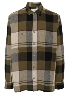 DELLINGER LONG SLEEVE HERRINGBONE FLANNEL SHIRT