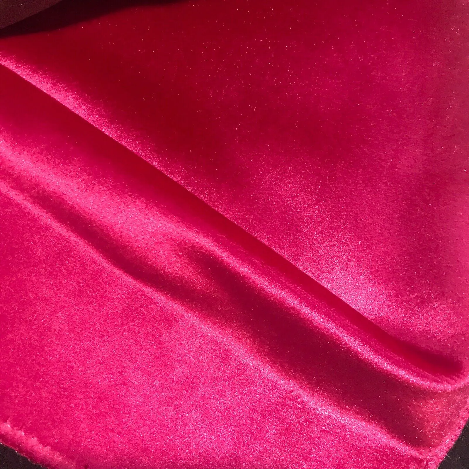 Designer Drapery And Upholstery Velvet Fabric - Solid Fuchsia Pink- BTY