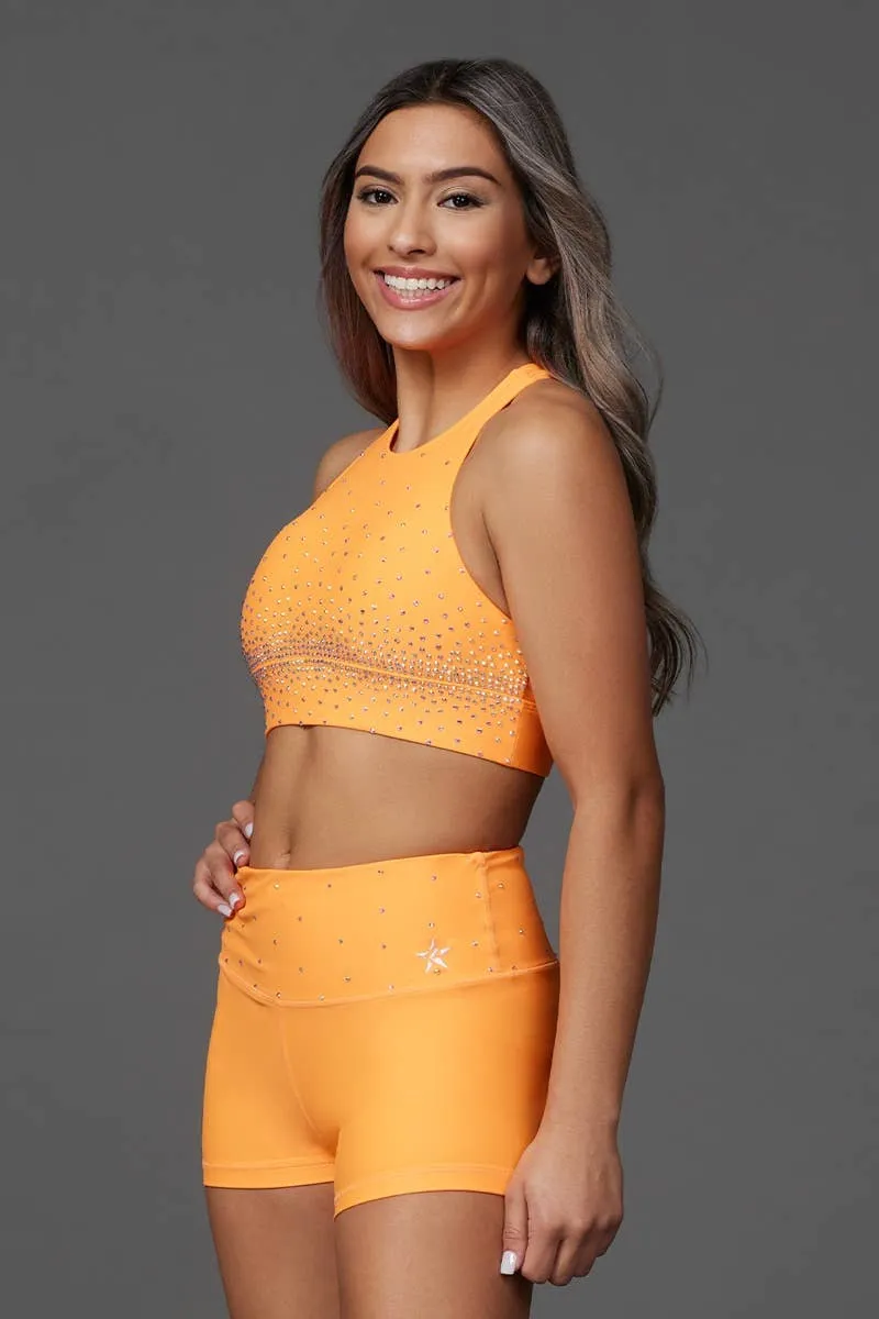 Dolce Sports Bra in Tangerine Crystal