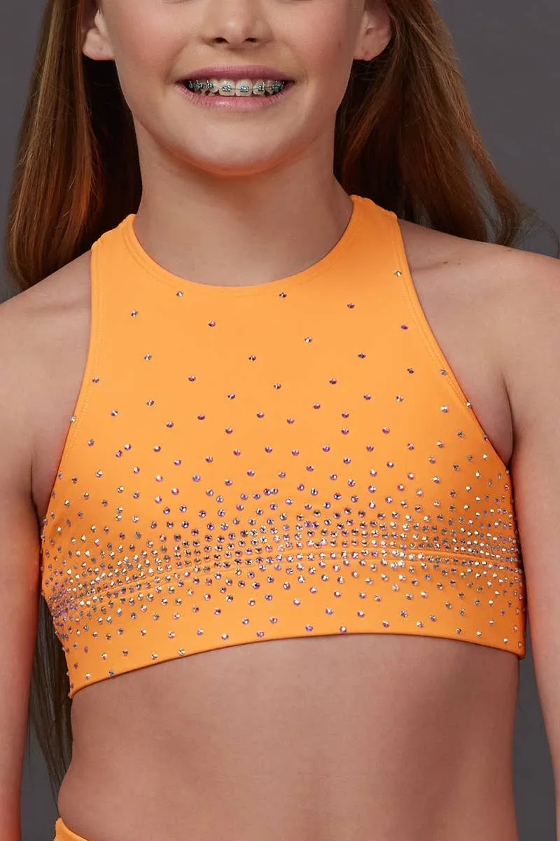 Dolce Sports Bra in Tangerine Crystal