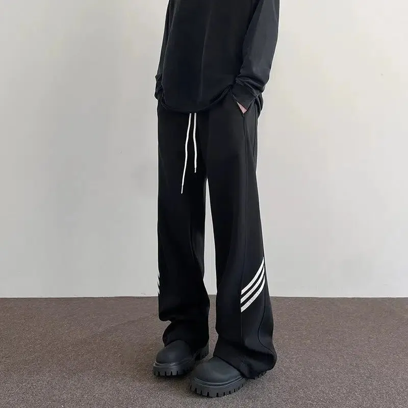 Drawstring Striped Sweatpants