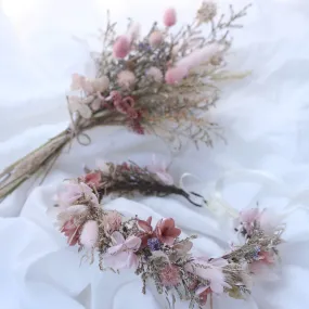 Dried Flower Crown BOHO BLUSH