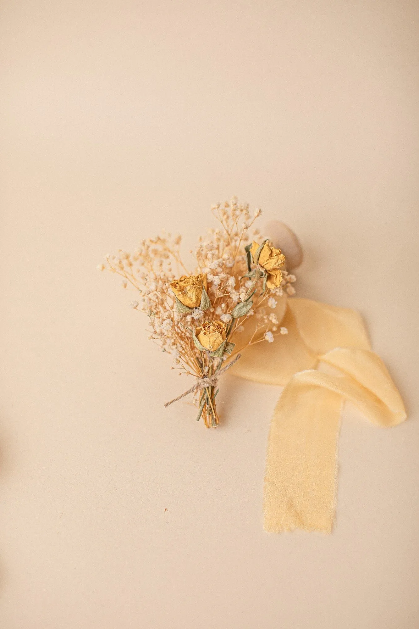 Dried Yellow Rose Boutonnieres / Lapel Pin For Men / Groom Pin / Boho Boutonniere / Groom Boutonniere