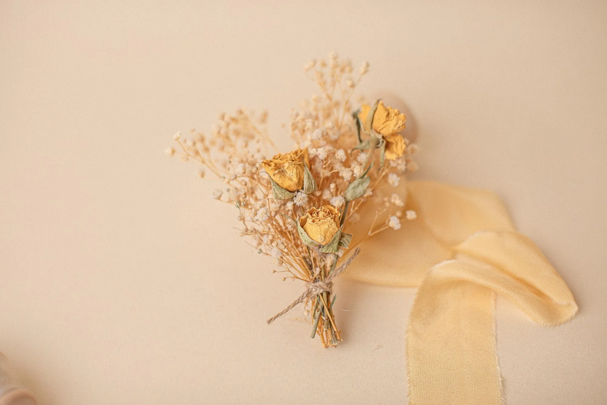 Dried Yellow Rose Boutonnieres / Lapel Pin For Men / Groom Pin / Boho Boutonniere / Groom Boutonniere