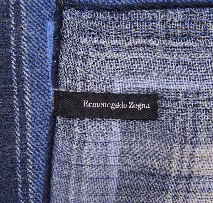 Ermenegildo Zegna Wool and Silk Pocket Square