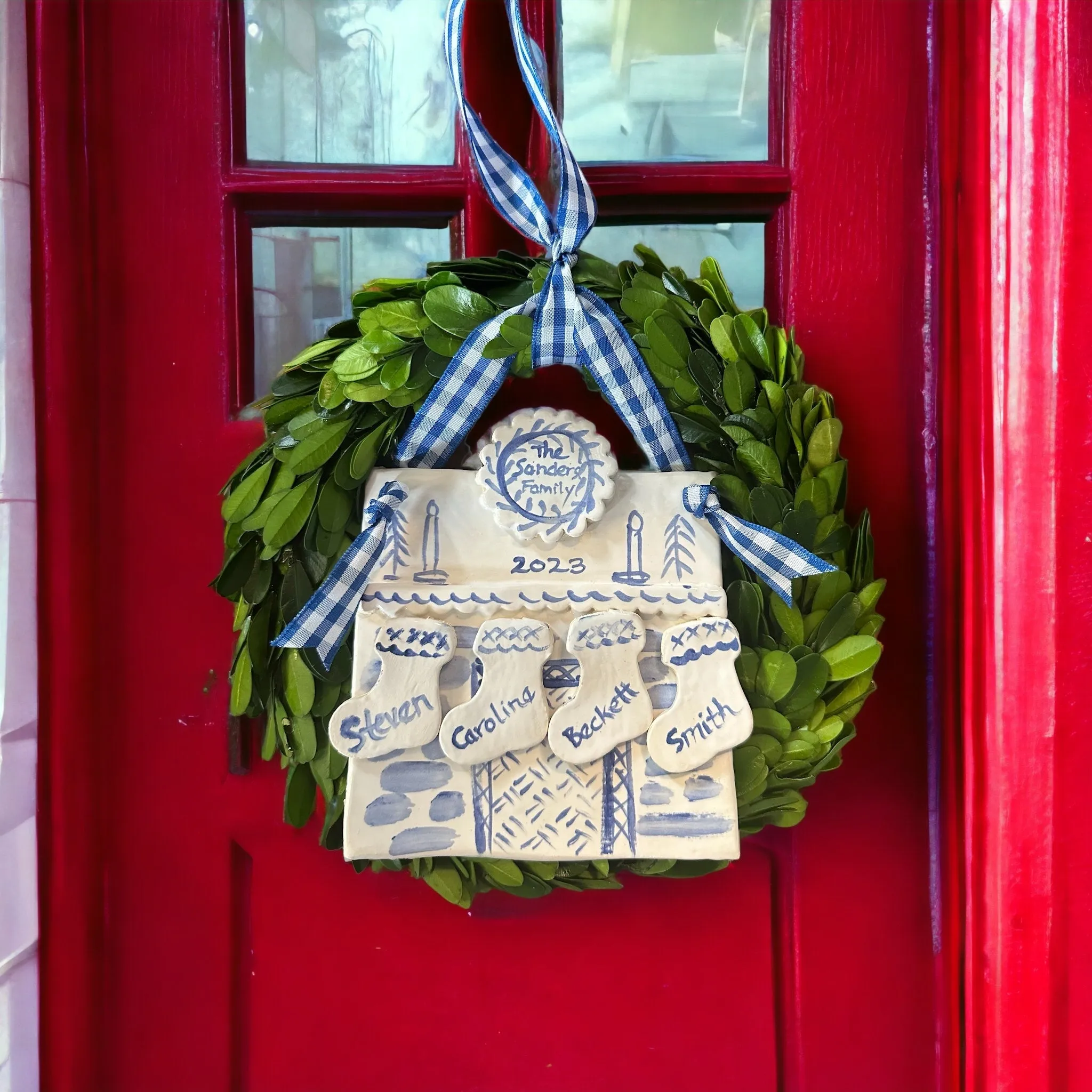 Fireplace Ornament with Wreath