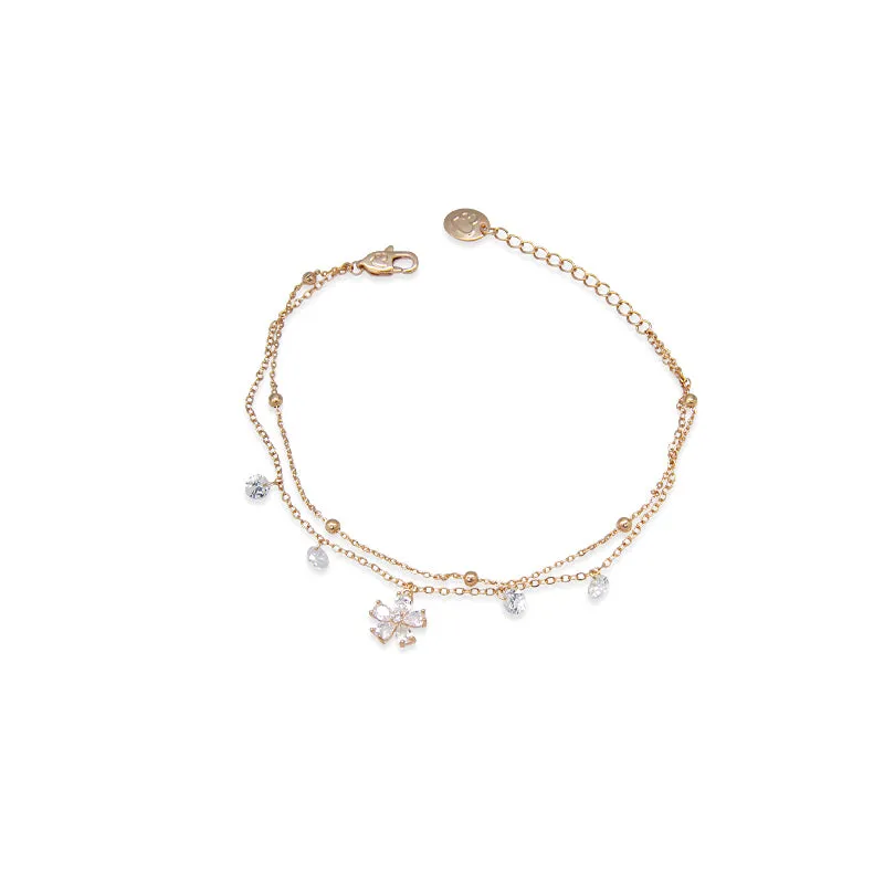 Flower Cubic Zirconia Bracelet