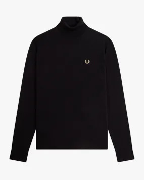 Fred Perry Roll Neck Jumper - Black