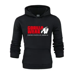 Gorilla wear brand Colorful Men Hip Hop Streetwear Solid Fleece Man Hoodies Men's Thicken Clothes Winter Sweatshirts loose Hoody